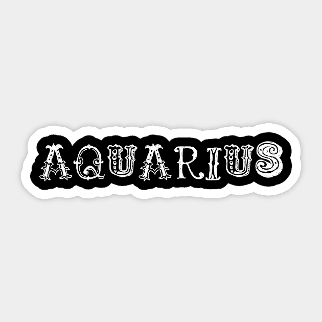 Aquarius Zodiac Horoscope Sign Sticker by swagmaven